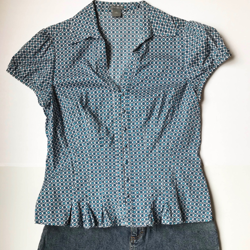 Ann Taylor Circle Patterned Blouse